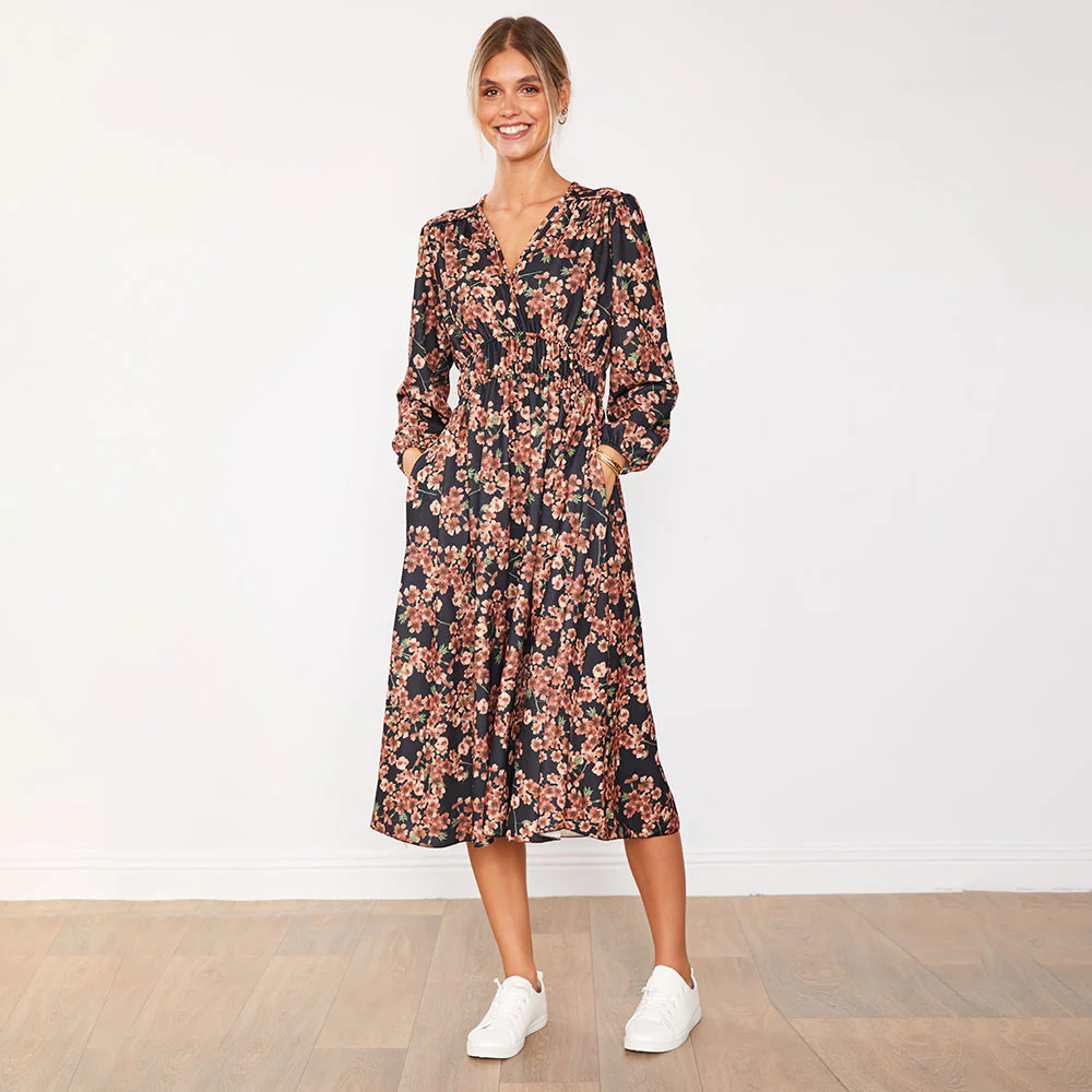 Gina Dress (Black Floral) - Image 10