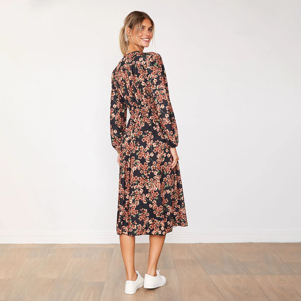 Gina Dress (Black Floral) - Image 13