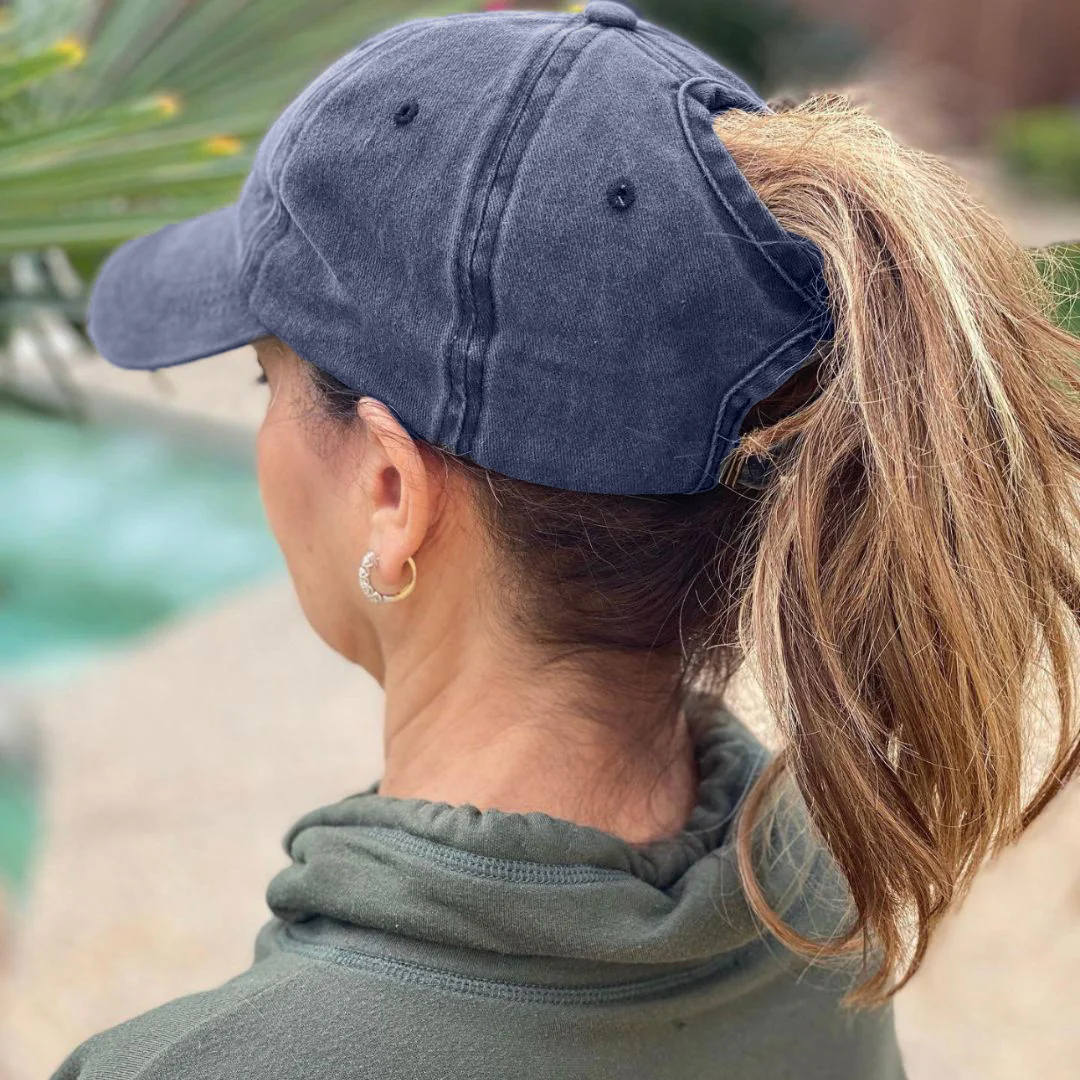 Grace Ponytail Cap (Navy) - Image 5