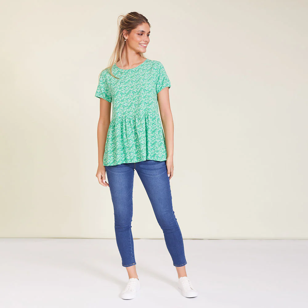 Grace Top (Green Floral) - Image 2