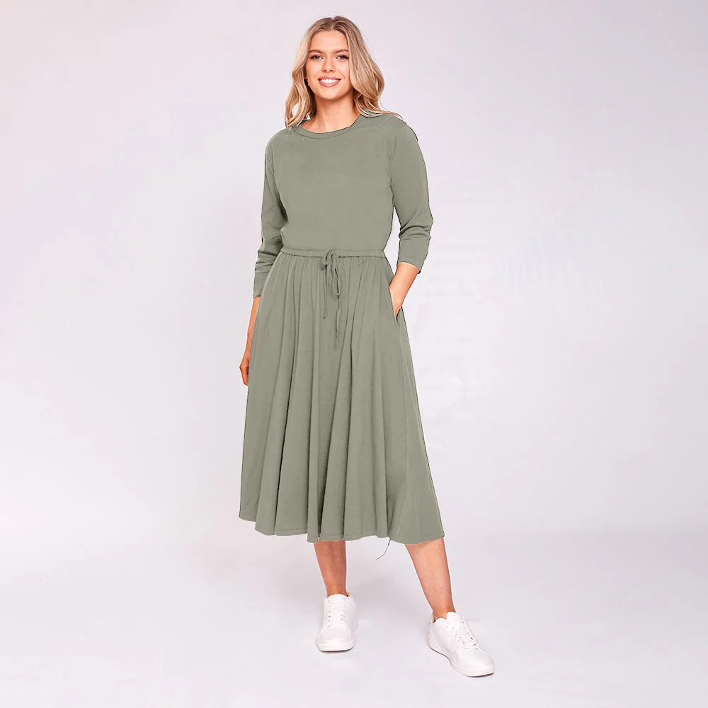 Gracie Dress (Khaki) - Image 3