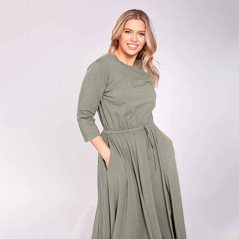 Gracie Dress (Khaki) - Image 5