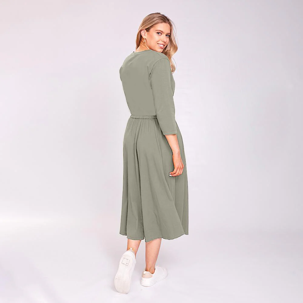 Gracie Dress (Khaki) - Image 6