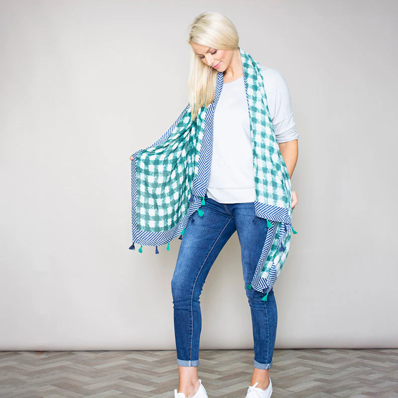 Pia Scarf Tassel (Green) - Image 3