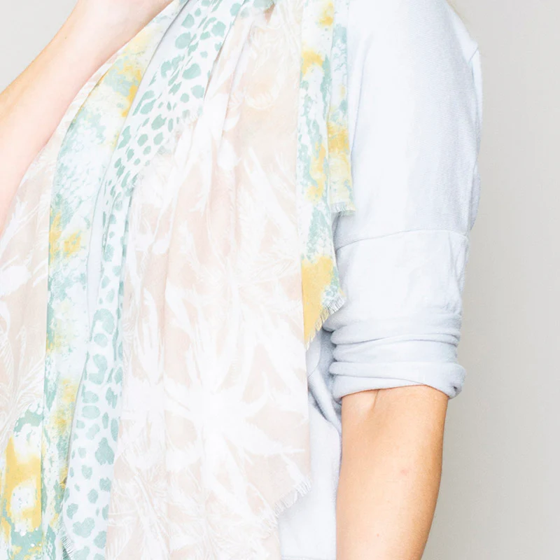 Multi Print Scarf Animal Pink - Image 2