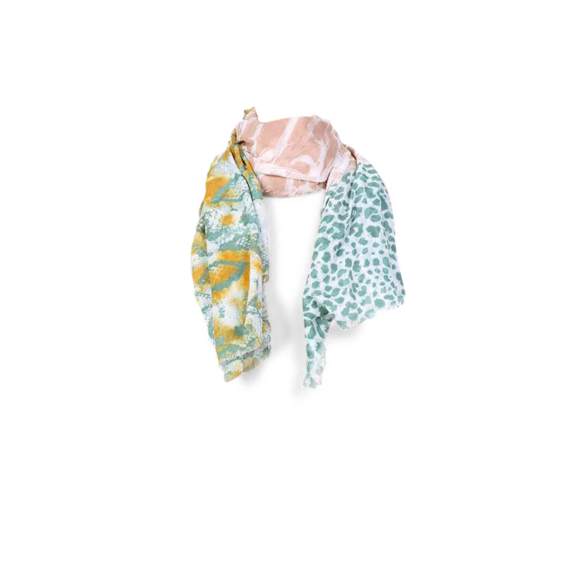 Multi Print Scarf Animal Pink - Image 3