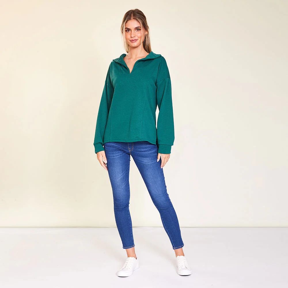 Hailey Jumper (Green & Black) - Image 2
