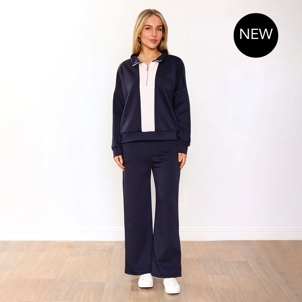 Hallie Tracksuit (Navy/Pink) - Image 11