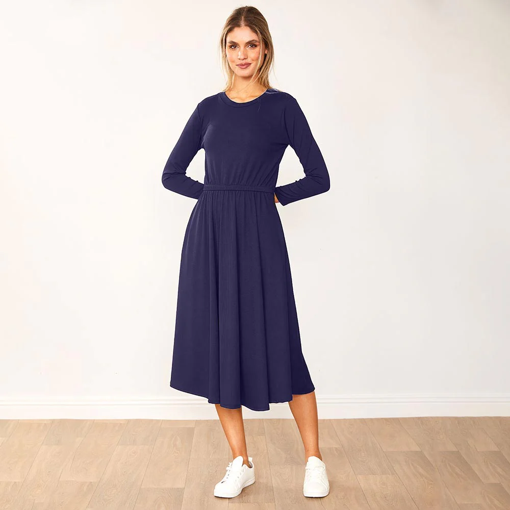 Heidi Dress (Navy) - Image 4