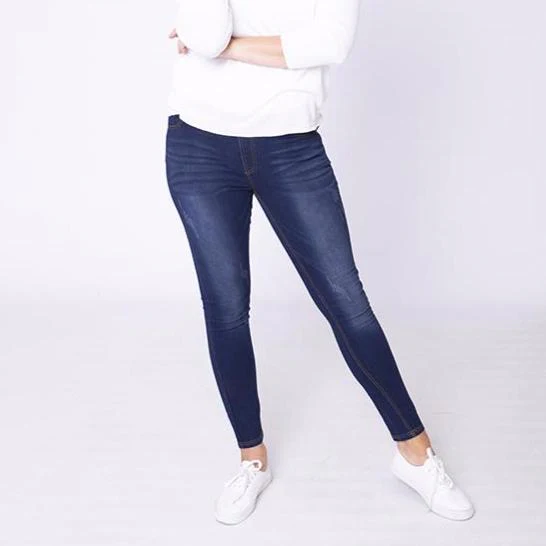 Helen High Waisted Jegging Dark Denim - Image 2