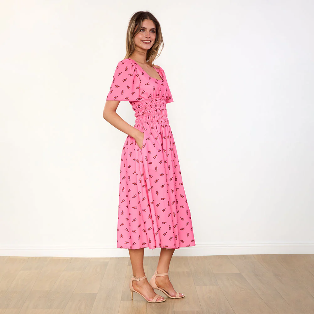 Iris Dress (Pink Lobster) & (Yellow Daisy) for €92.00 - Image 10