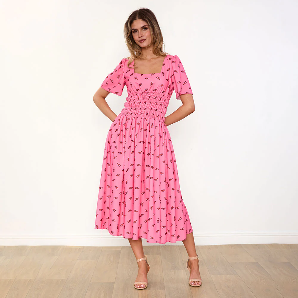 Iris Dress (Pink Lobster) & (Yellow Daisy) for €92.00 - Image 8
