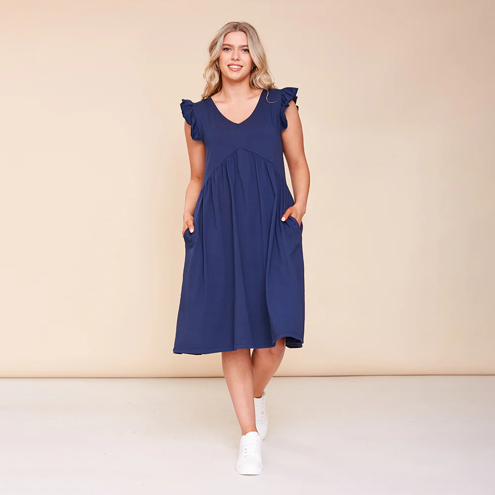 Ivy Dress (Navy) - Image 5