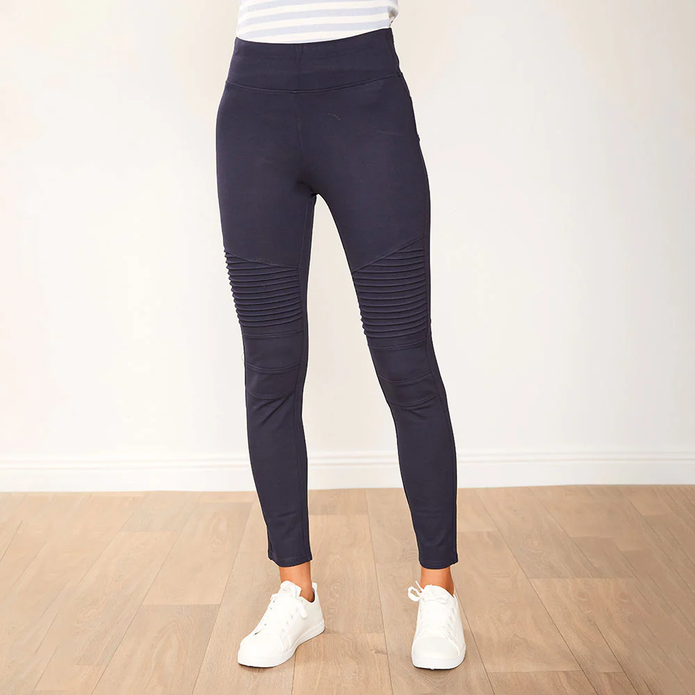 Jade Biker Spandex Leggings (Navy) - Image 7