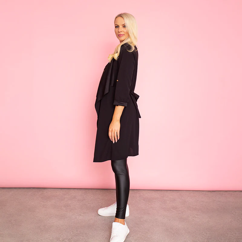 Jenny Waterfall Cardigan (Black) - Image 2