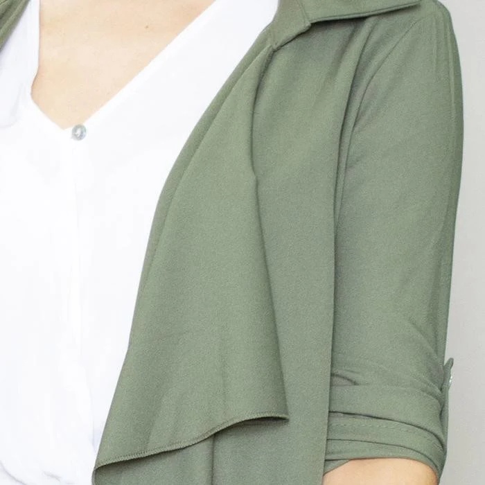 Jenny Waterfall Cardigan (Khaki) - Image 5
