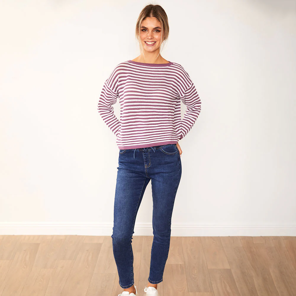 Jill Jumper (Lilac Stripe) - Image 2