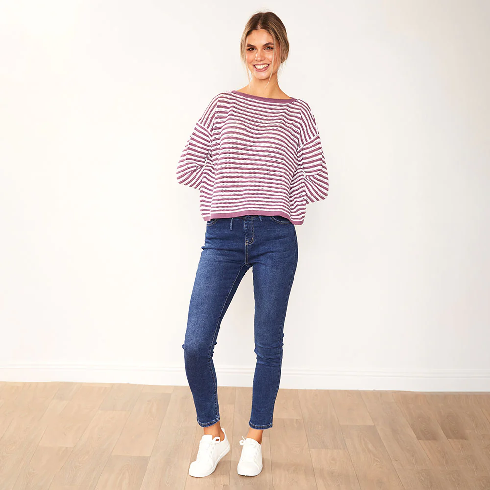 Jill Jumper (Lilac Stripe) - Image 5