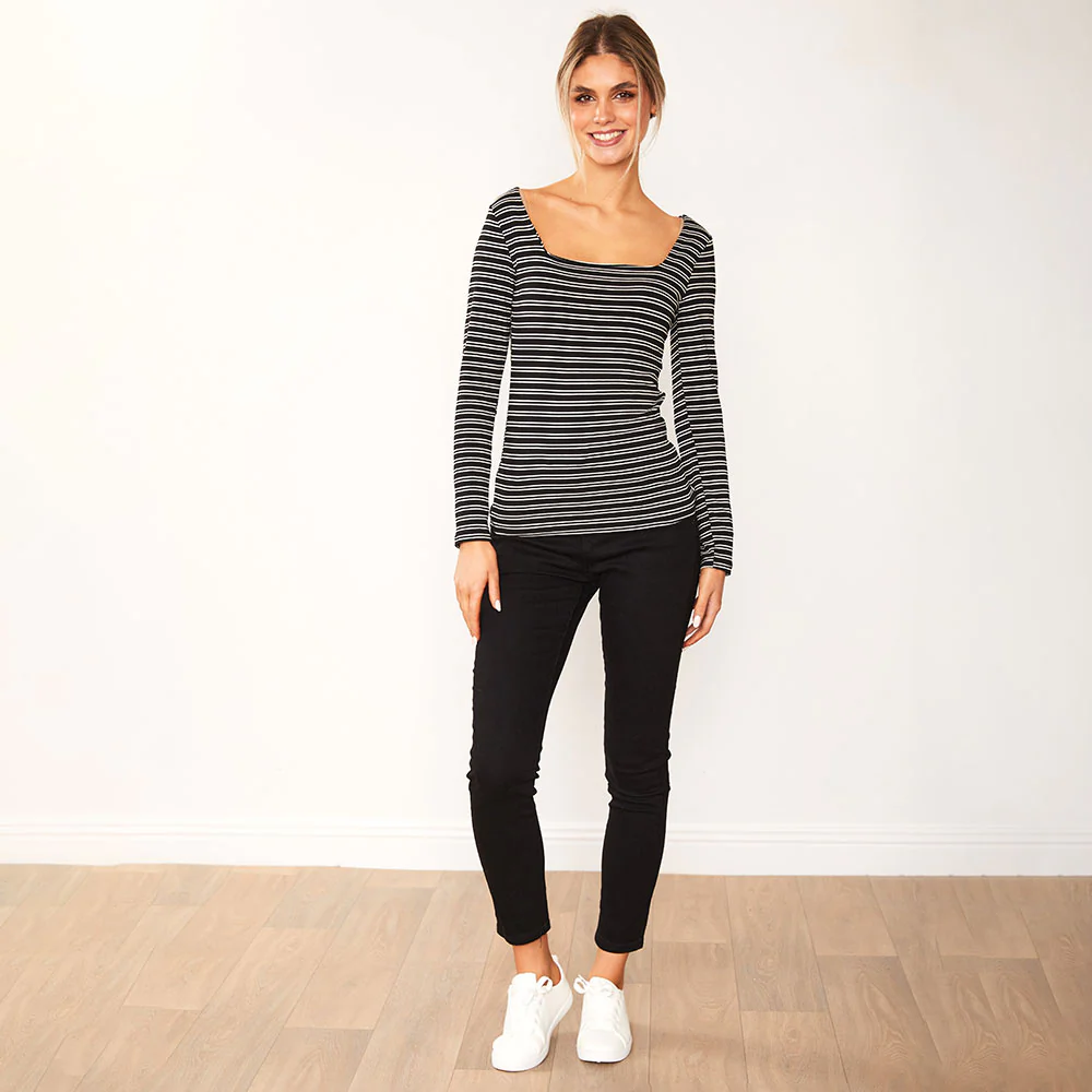 Josie Top (Black Stripe) - Image 3