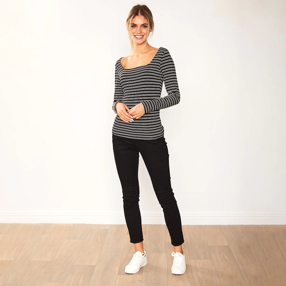 Josie Top (Black Stripe) - Image 4