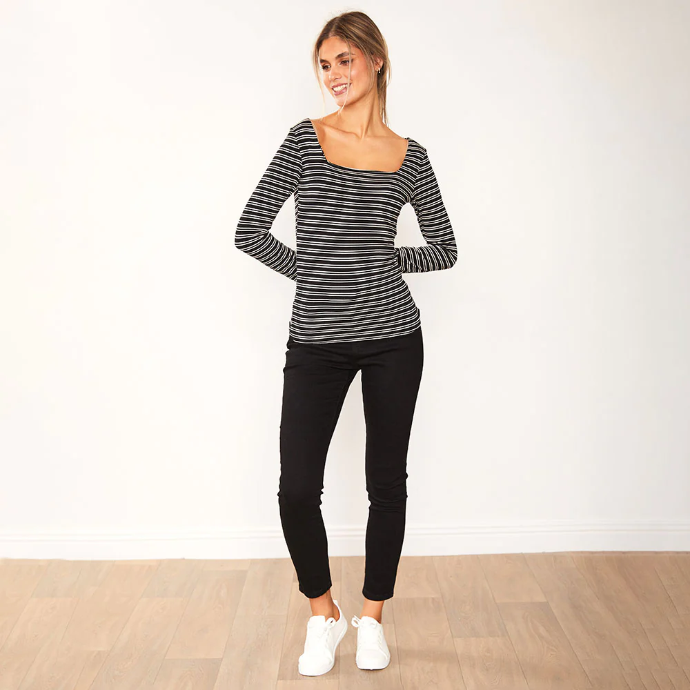Josie Top (Black Stripe) - Image 6