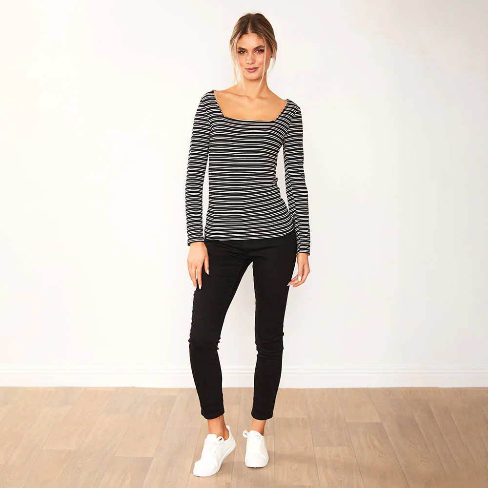 Josie Top (Black Stripe) - Image 7