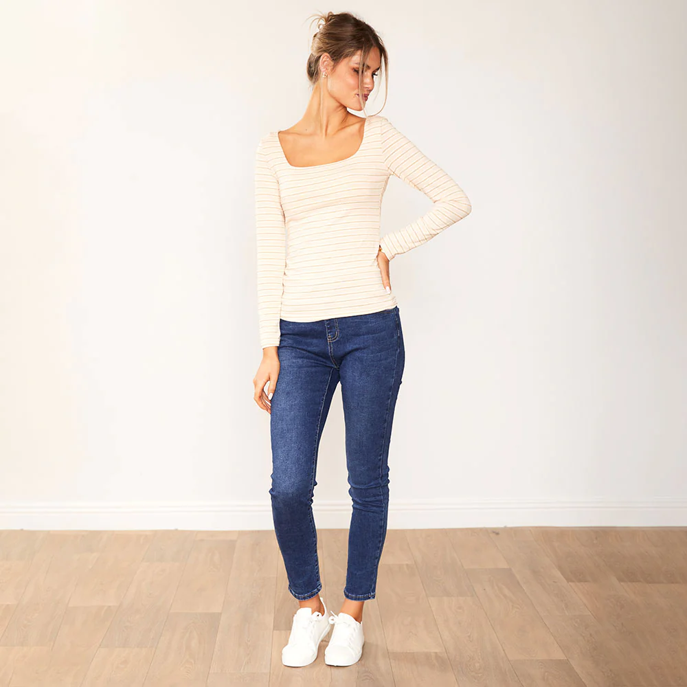 Josie Top (Peach Stripe) - Image 7