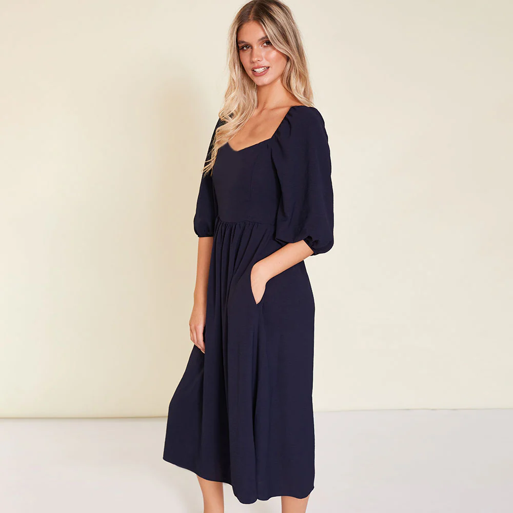 Kadie Dress (Navy) - Image 10