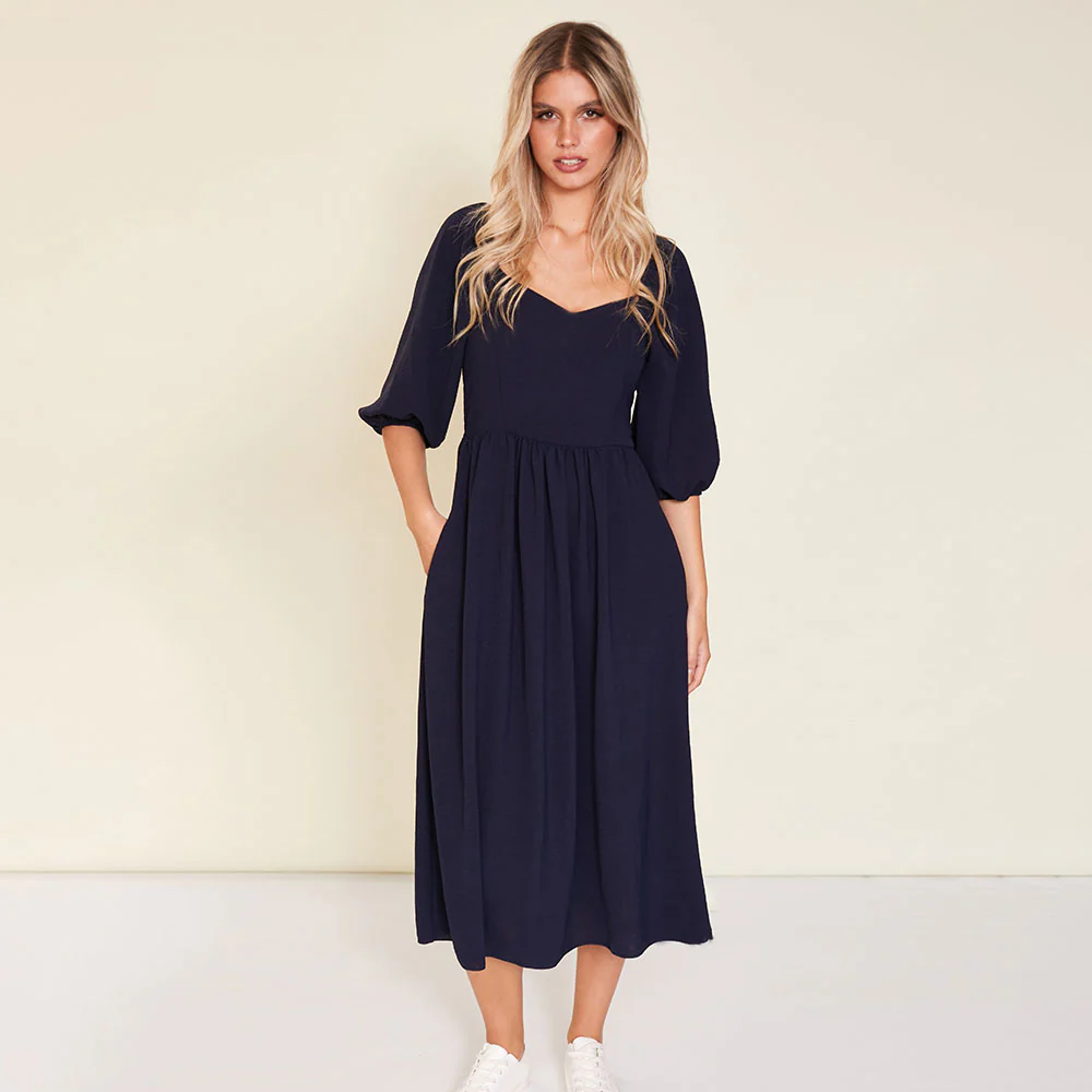 Kadie Dress (Navy) - Image 3