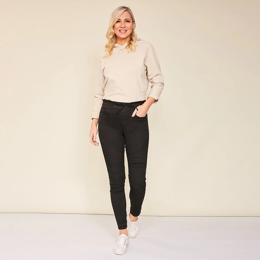Kellie Biker Jeans (Black) - Image 6
