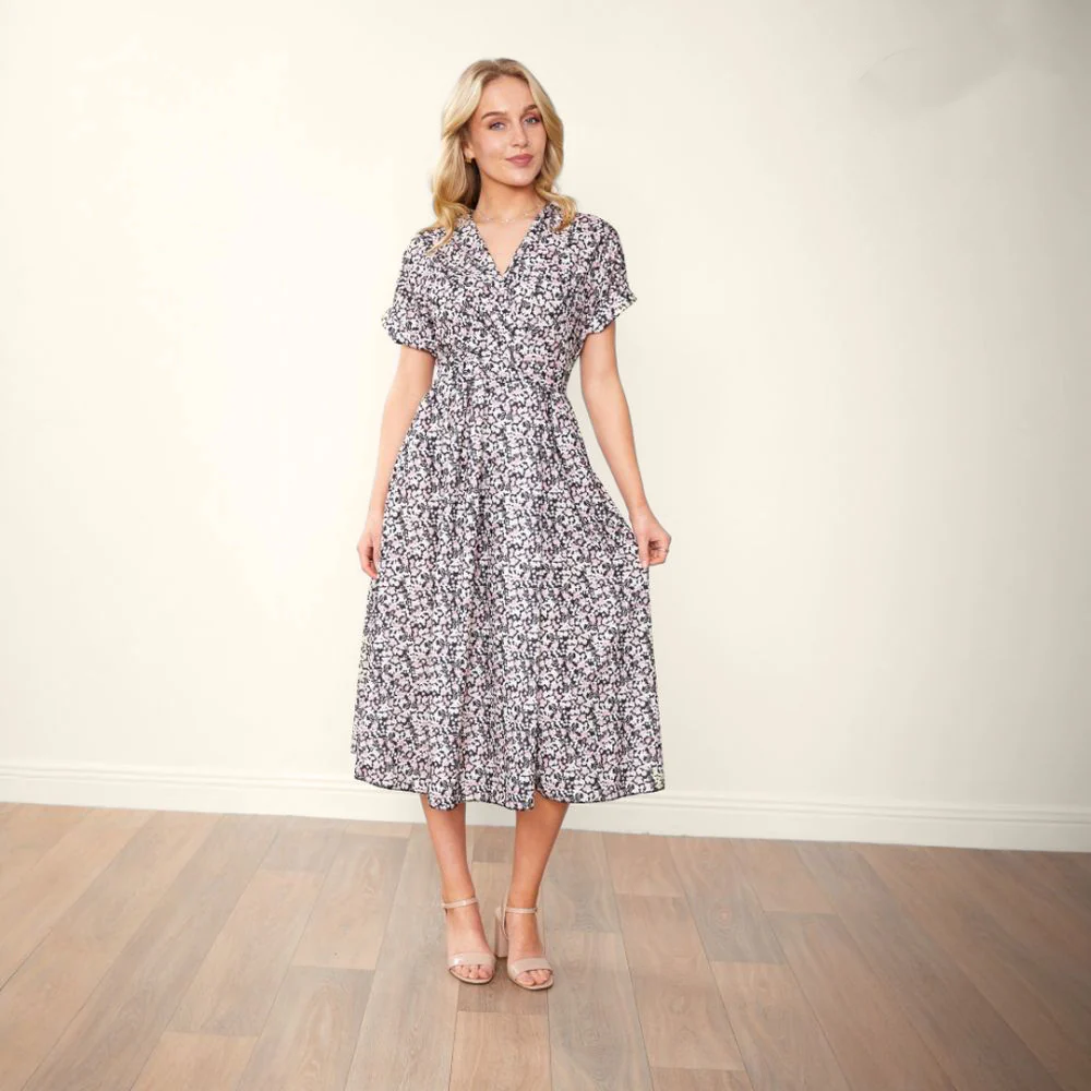 Kennedy Dress (Black Floral) - Image 3