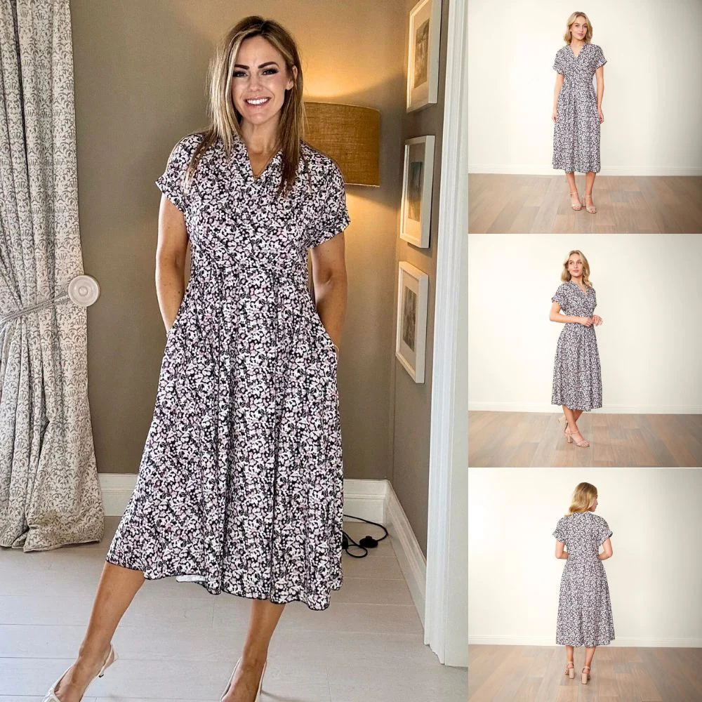 Kennedy Dress (Black Floral) - Image 5