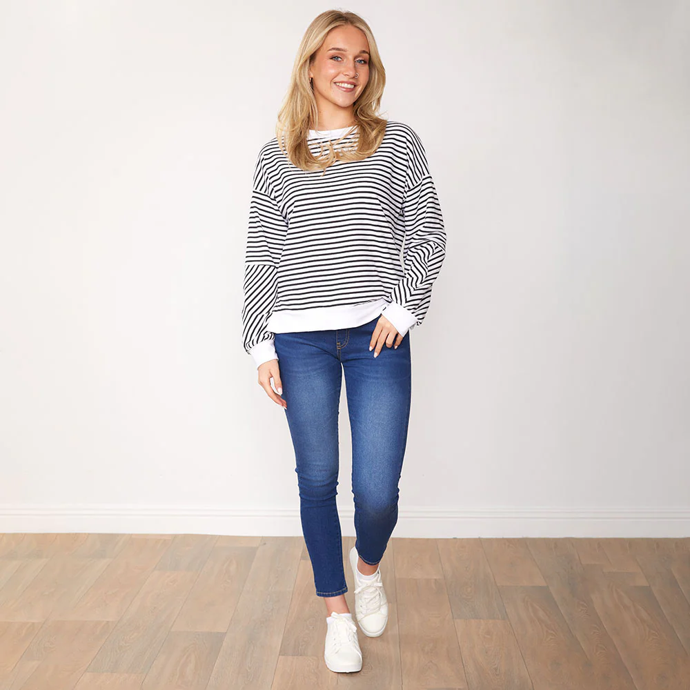 Kiera Jumper (Black Stripe) - Image 2