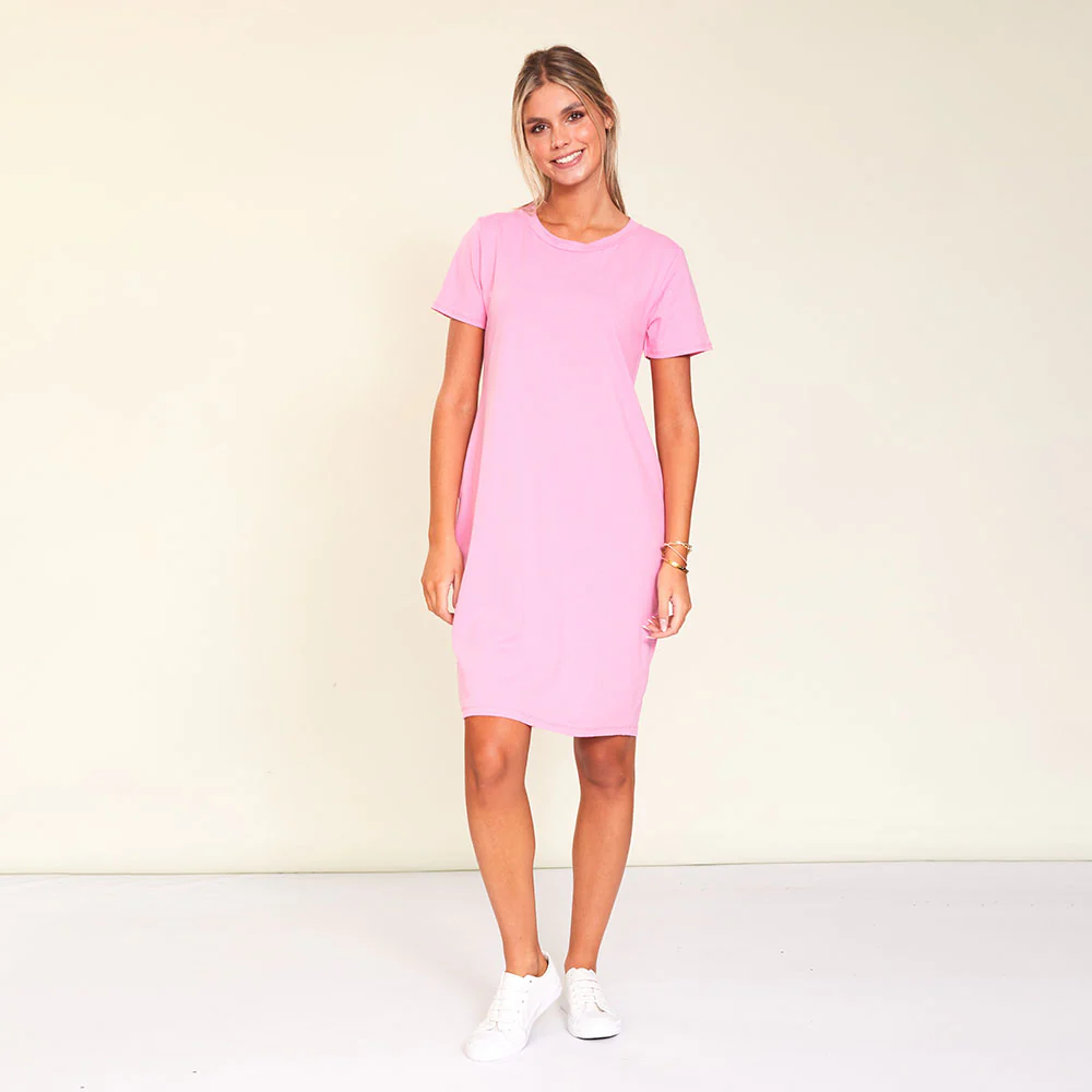 Kinsley T-Shirt Dress (Pink) - Image 10