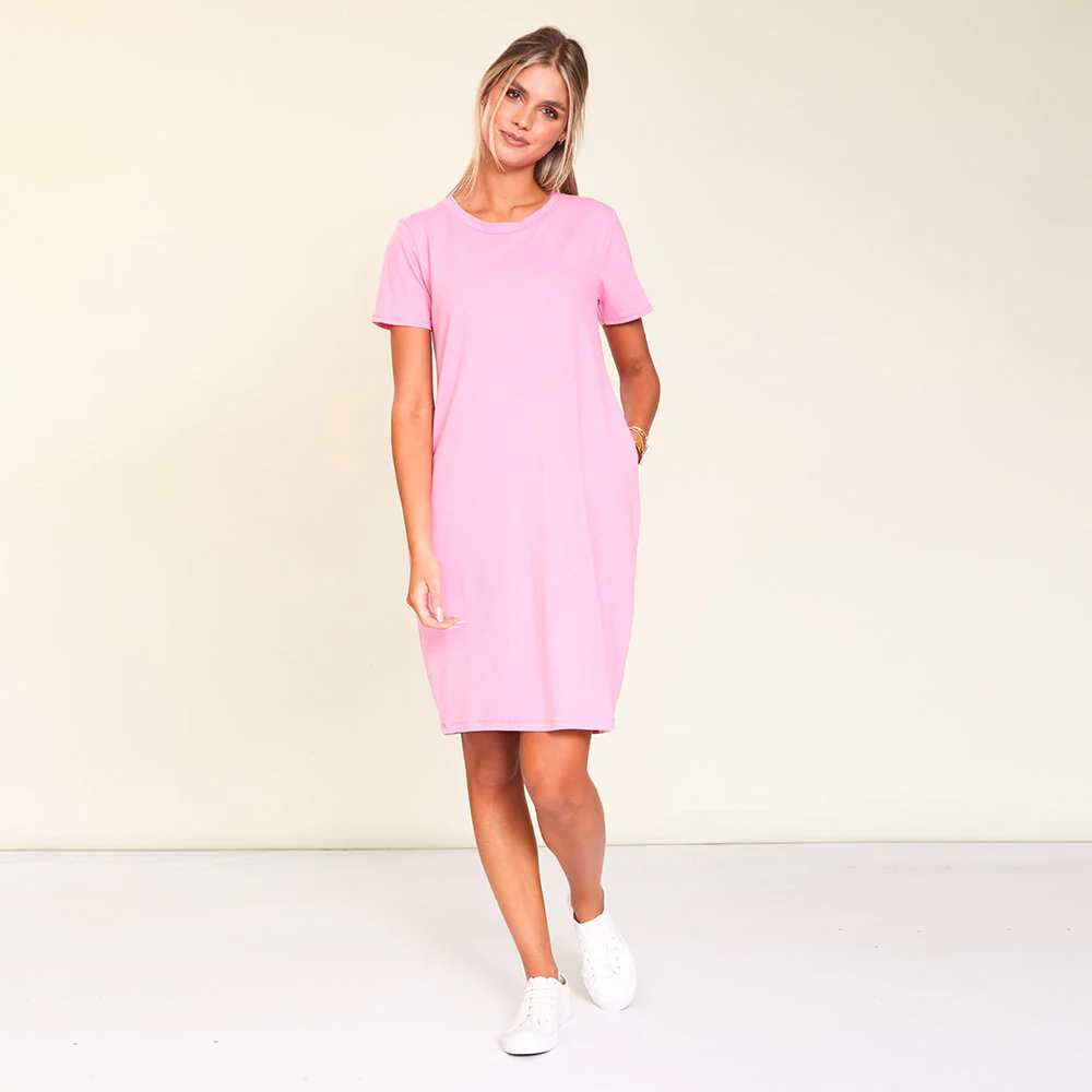 Kinsley T-Shirt Dress (Pink) - Image 6