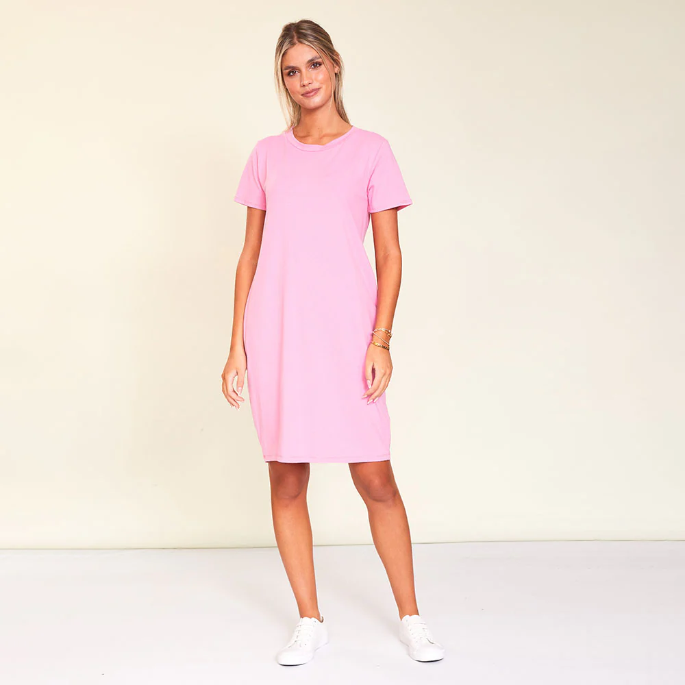 Kinsley T-Shirt Dress (Pink) - Image 9