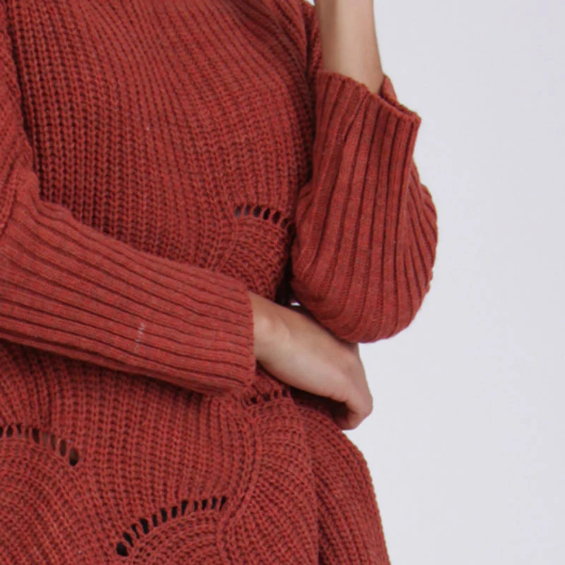 Kira Knit Oversized Sweater Rust - Image 2
