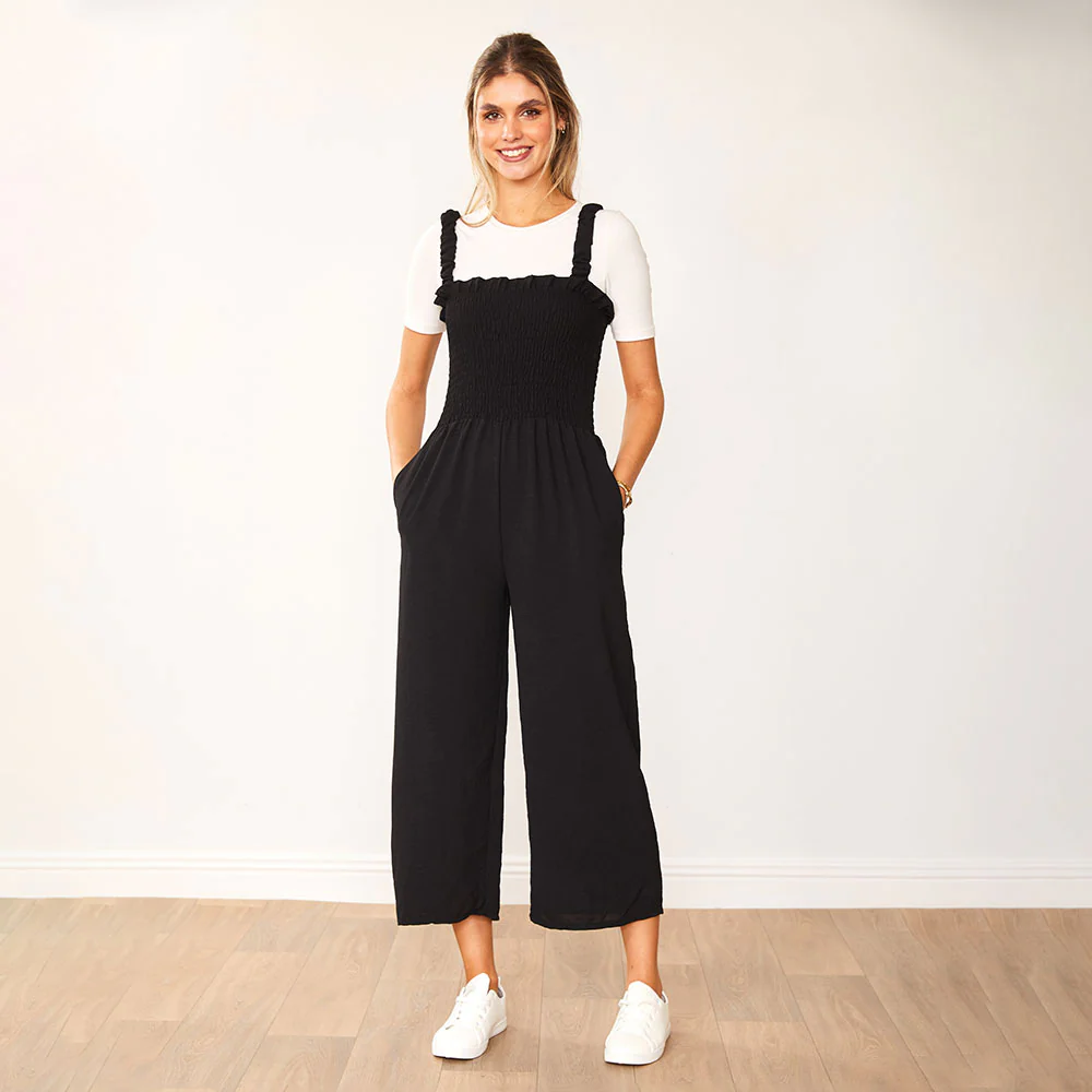 Kyle Jumpsuit Black & Navy (2 for €68) - Image 6