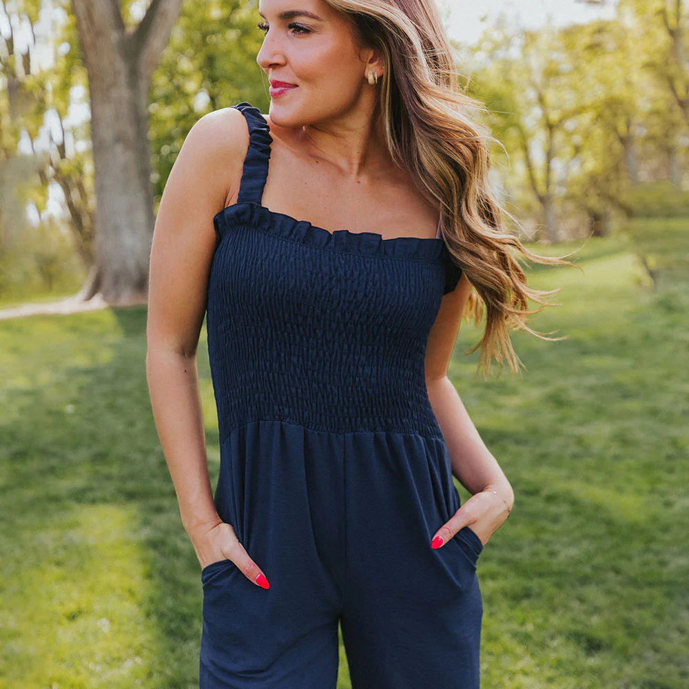 Kyle Jumpsuit Black & Navy (2 for €68) - Image 7