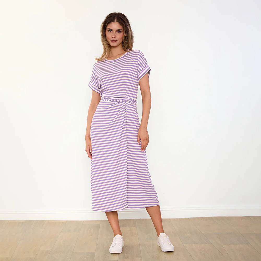 Lenny Dress (Purple Stripe) - Image 13