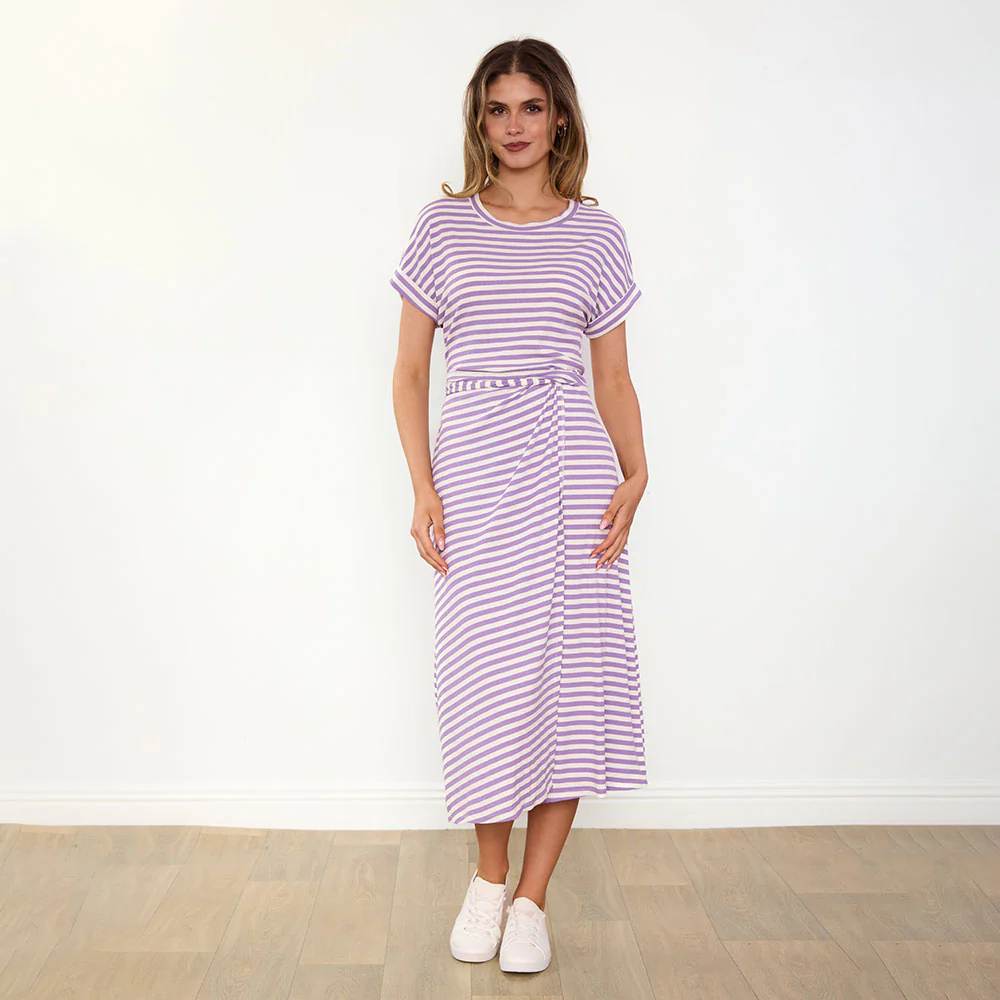 Lenny Dress (Purple Stripe) - Image 5