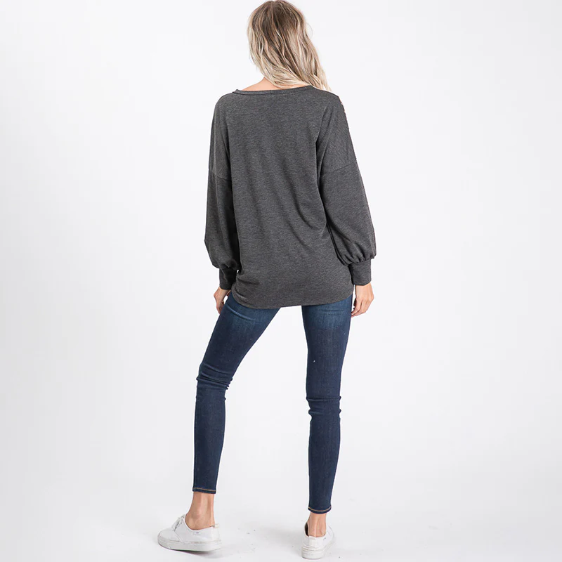 Leo Leopard Top Charcoal - Image 10