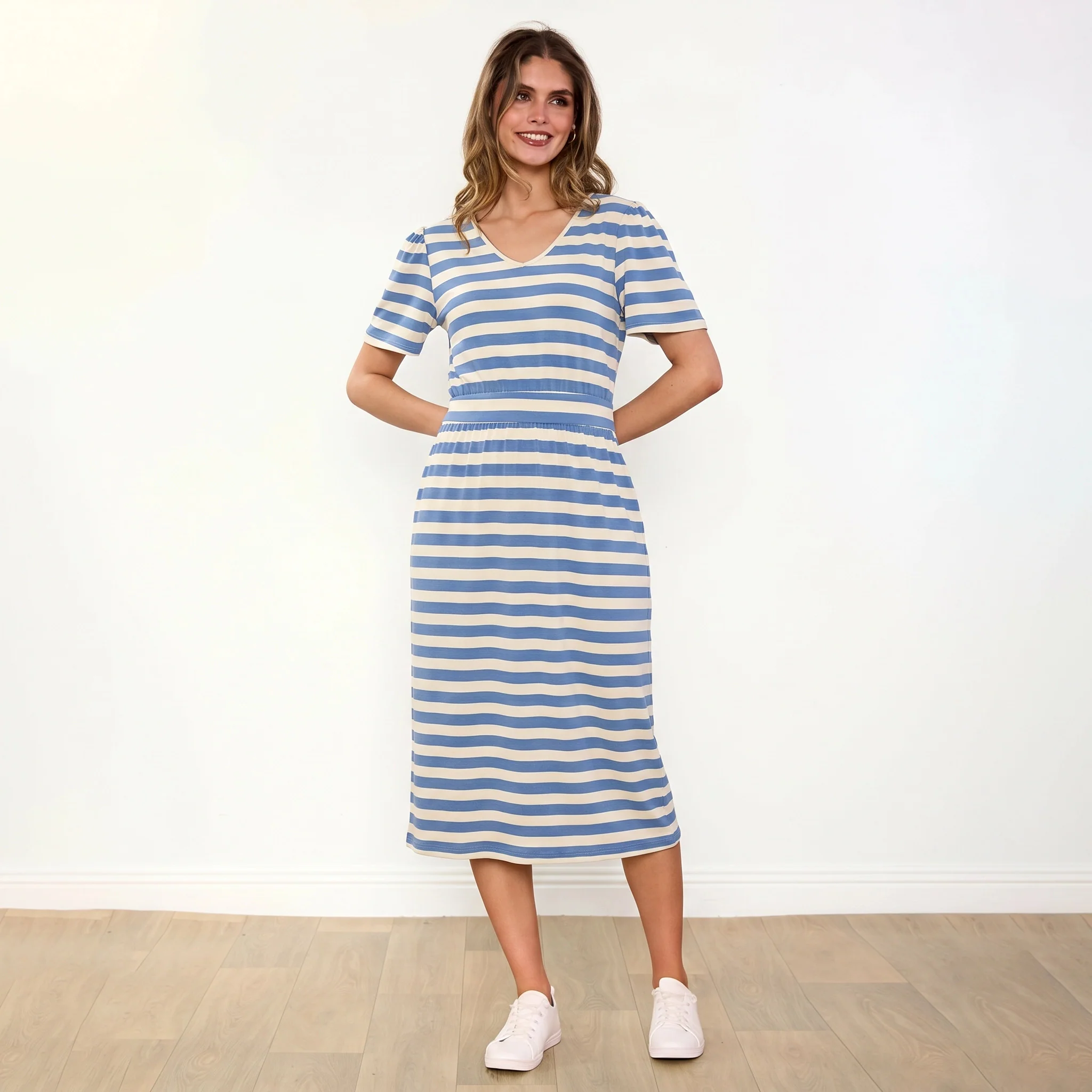 Lois Dress (Blue Stripe) - Image 3