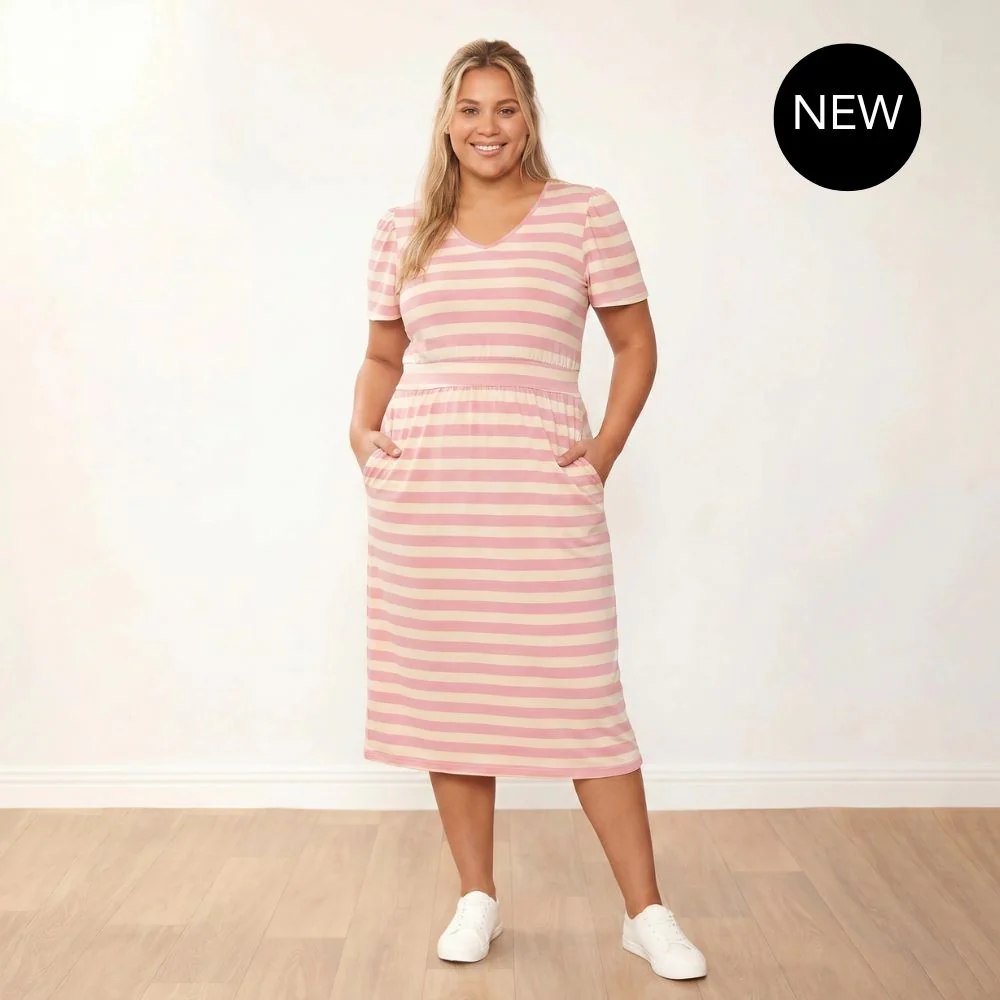 Lois Dress (Pink Stripe)