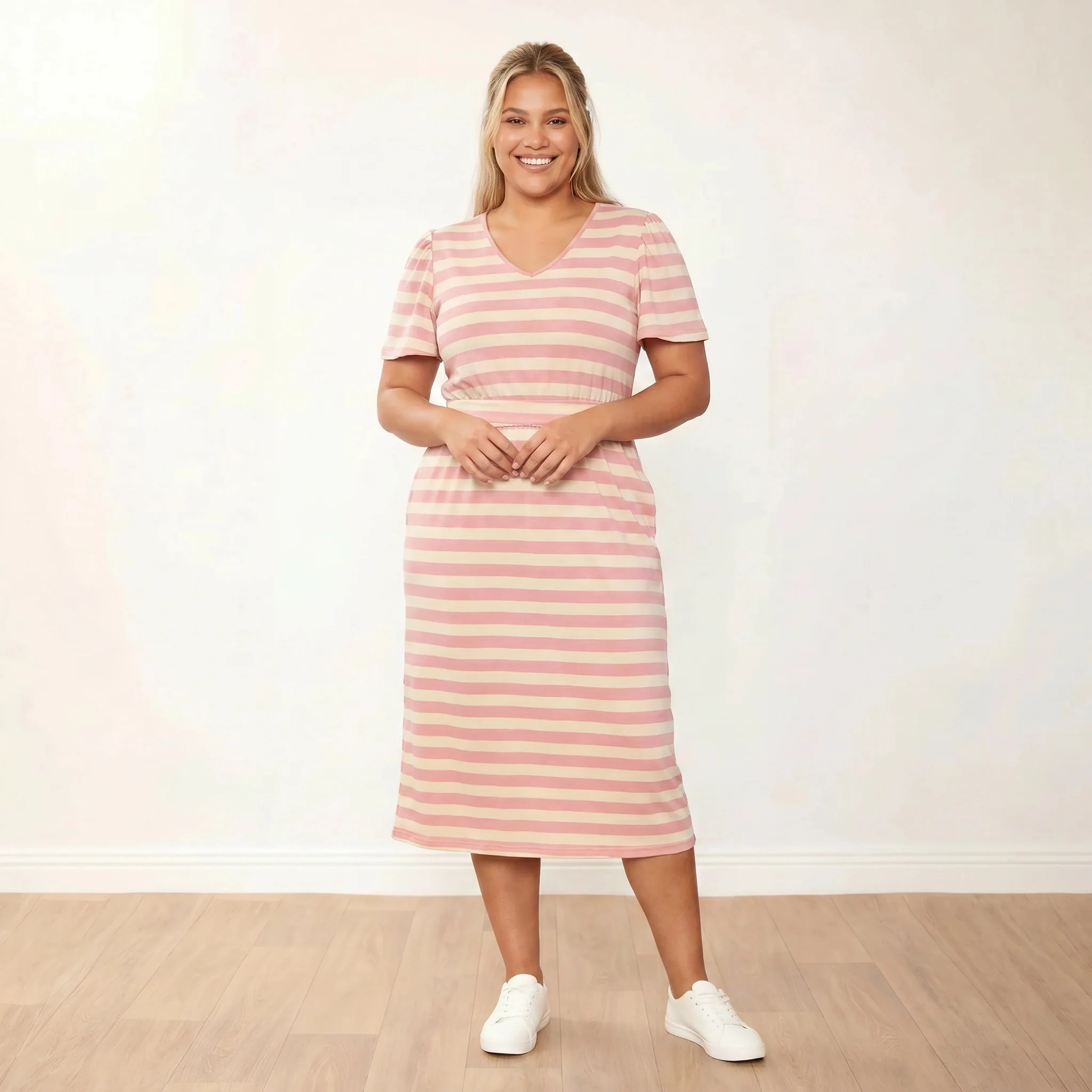 Lois Dress (Pink Stripe) - Image 5