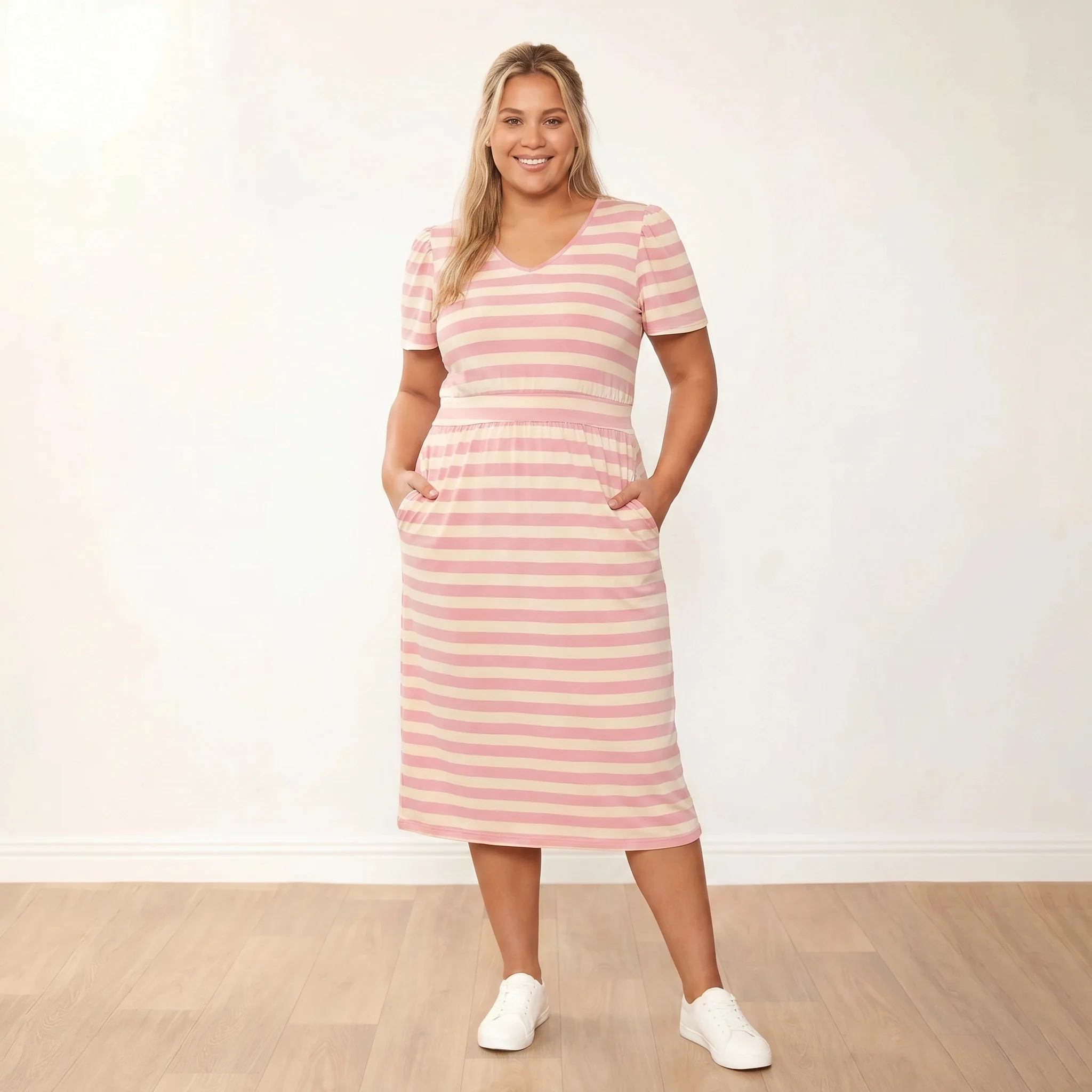 Lois Dress (Pink Stripe) - Image 7