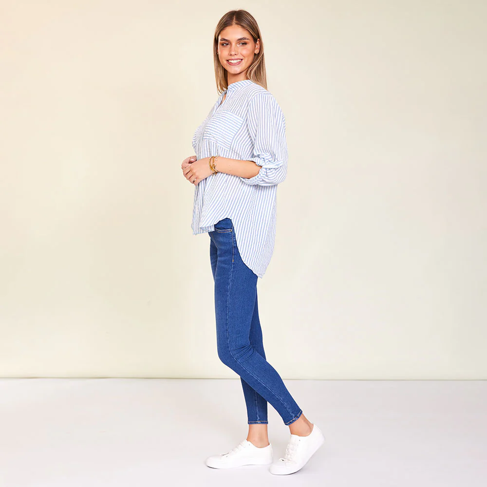 Louis Shirt (Blue stripe) - Image 4