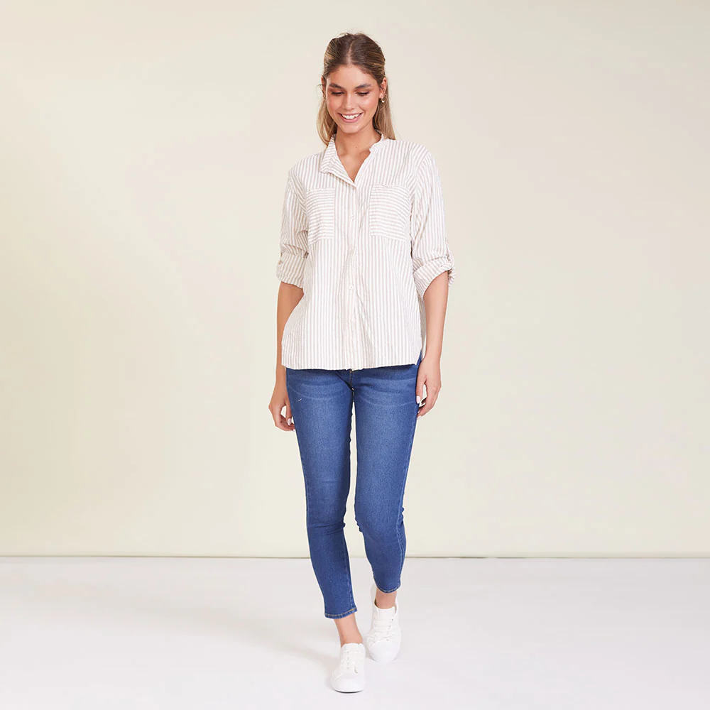 Louis Shirt (Cream stripe) - Image 4