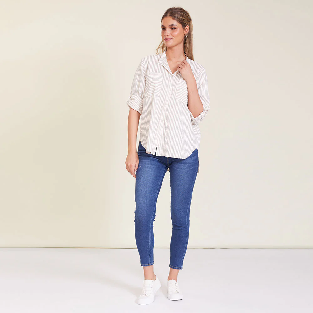 Louis Shirt (Cream stripe) - Image 5