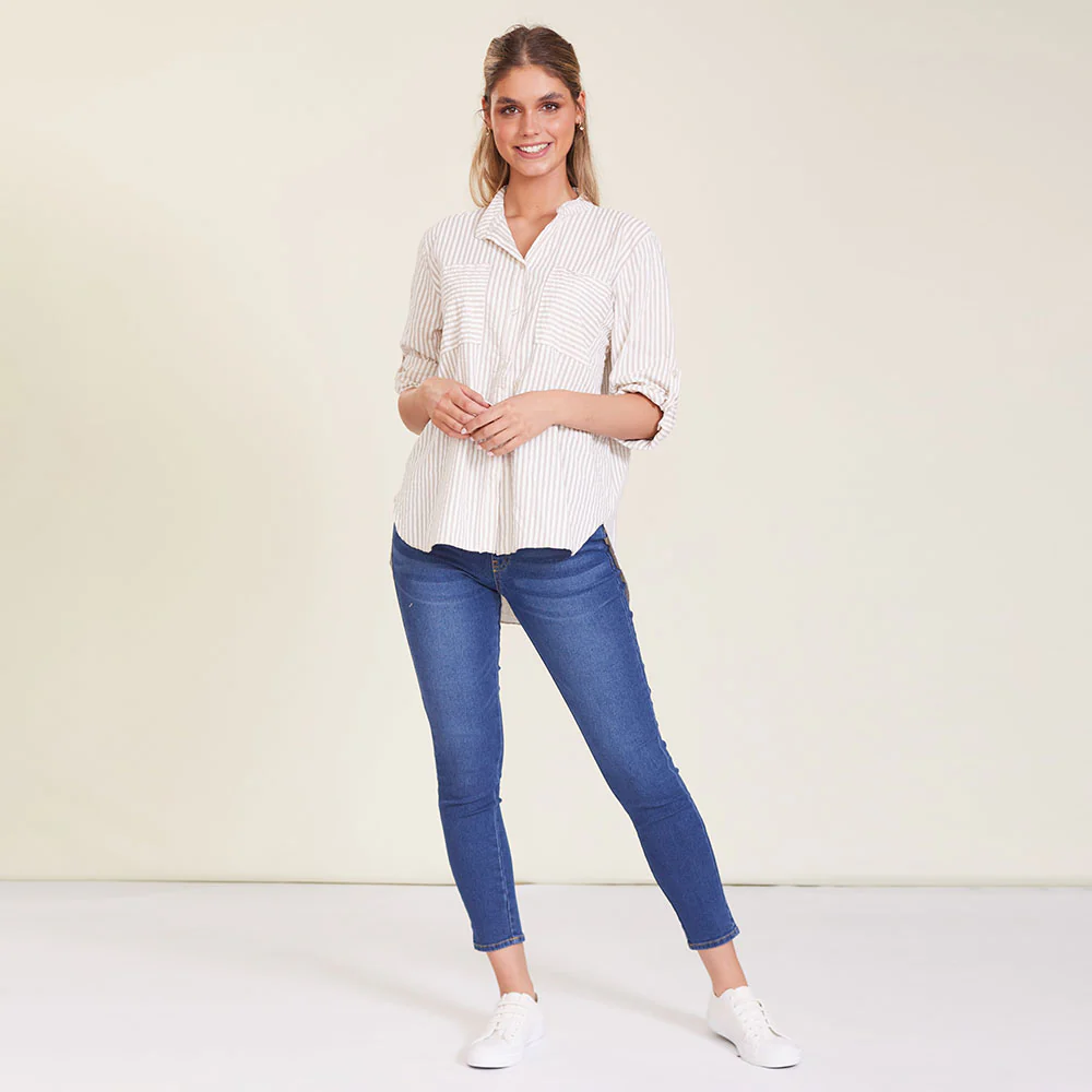 Louis Shirt (Cream stripe) - Image 7